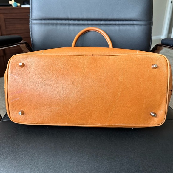 Coach Tan Leather Hampton Tote Bag - Picture 4 of 6